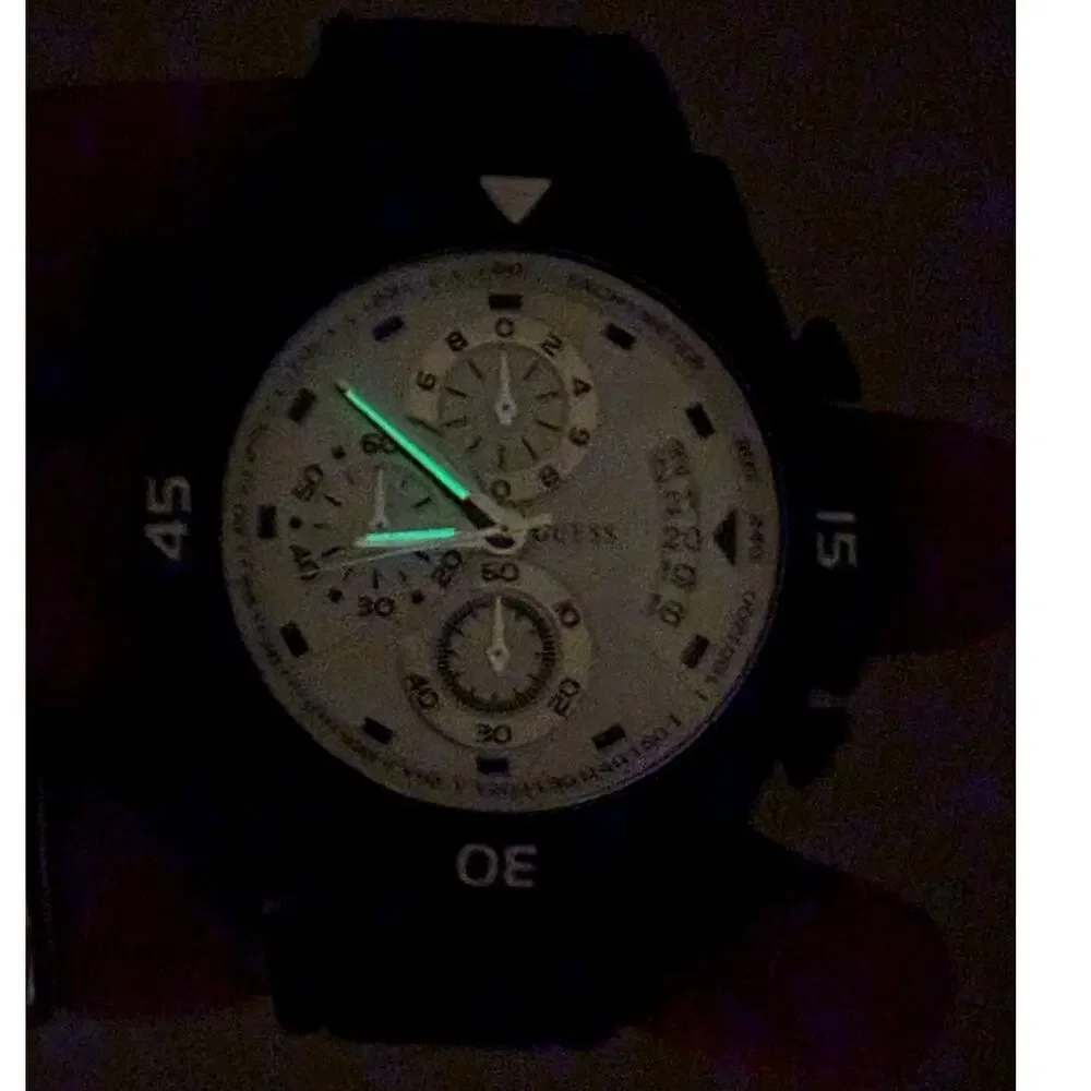 Guess Chronograph U15067G1 Men’s Black White Watch 45mm